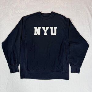 Vintage 90s NYU New York Champion Original Reverse Weave Sweatshirt Size Small